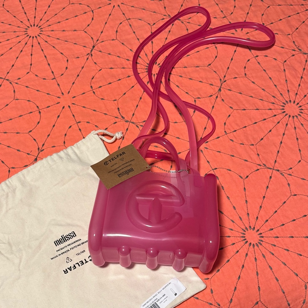 Telfar x Melissa Pink Small Jelly Shopper Bag